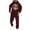 Wine, variant on Yhkghxis Men's Hoodie Tracksuit 2 Pieces Set Letter Print Athletic Casual Hooded Sweatshirt and Joggers Set Sweatsuit Outfits