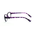 thumbnail image 3 of EYE ZOOM 3 Pack Ladies Tortoise Shell Plastic Frame Cat Eye Style Reading Glasses for Women, Purple, +1.25, 3 of 6