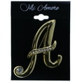 thumbnail image 2 of Gold-Tone Initial Brooch Pin with Rhinestone Accents Letter A TMP138, 2 of 2