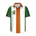 thumbnail image 5 of cllios Hawaiian Shirt Funny St Patricks Day Beach Tshirts Lucky Green Shamrock Print Short Sleeve Bowling T Shirt Casual Button Down Party Tops, 5 of 5