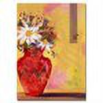 Trademark Art "Red Vase with Daisy" Canvas Art by Sheila Golden