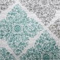 thumbnail image 5 of JERFIT Reversible Twin Daybed Cover Set 6-Piece, Aqua Grey Botanical Quilted Bedding Set with Shams & Bed Skirt, 5 of 8