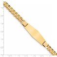 thumbnail image 3 of 14k Flat Curb Link Soft Diamond Shape ID Bracelet (Weight: 23.08 Grams, Length: 8 Inches), 3 of 3