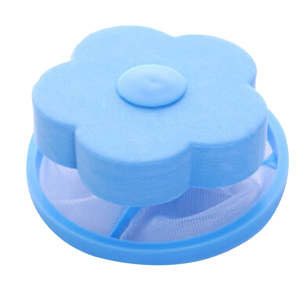 Kitchen Washing Machine Clothes Kecar 4 PCS Home Floating Lint Hair Catcher Mesh Pouch Washing Machine Laundry Filter Bag Pet Hair Catcher Filter Hair Cleaning Supplies for Household Bar