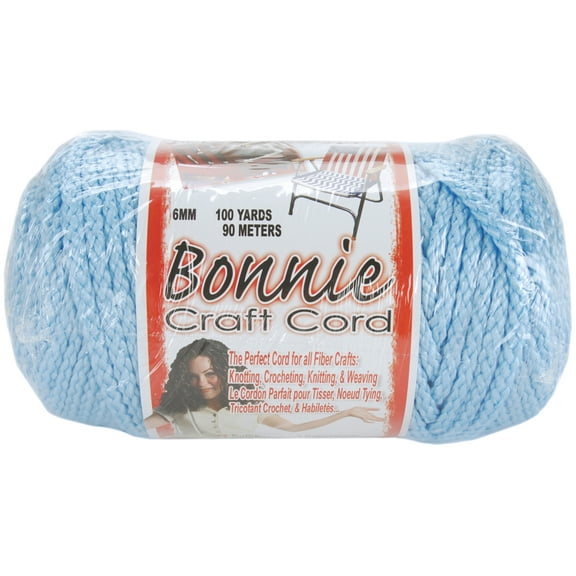 Pepperell 6mm Bonnie Macramé Craft Cord, 100-Yard, Sky Blue