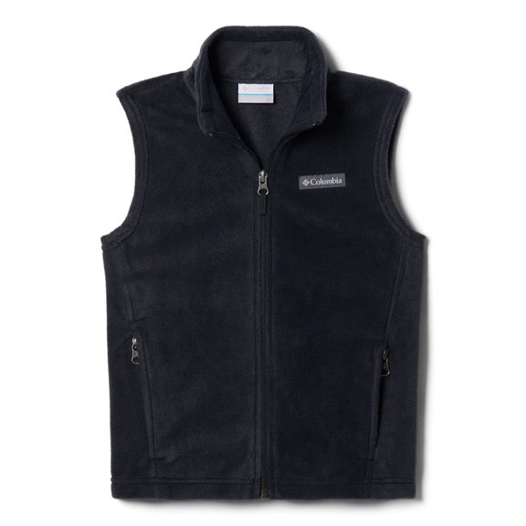 Chaleco polar Columbia Steens MTN para niños, color negro, talla M