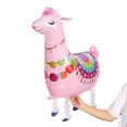 thumbnail image 1 of Animal de dibujos animados blanco rosa caminando alpaca globo alpaca película de aluminio globo bebé caminando globo (alpaca caminando rosa) Proyecto Chengdu, 1 of 14