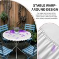 thumbnail image 2 of Modern Purple Round Tablecloth for 45-54 Inch Tables,Fitted Table Cover with Elastic Edge,Gradient Floral Abstract Bohemian White Waterproof Outdoor Table Cloth Protector for Patio Garden Dinner, 2 of 9