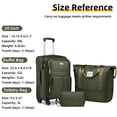 thumbnail image 4 of Juego de equipaje LARVENDER Softside de 3 piezas con cierre TSA Green, 4 of 7