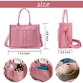 thumbnail image 4 of Canvas Tote Bag for Women,Tote Bag with Zipper,Everything Tote Bag Purse Travel Tote Bag with Compartment, 4 of 6