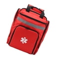 thumbnail image 4 of Bolsa de bomberos roja de gran capacidad, mochila médica de emergencia duradera para viajes y campamentos., 4 of 14