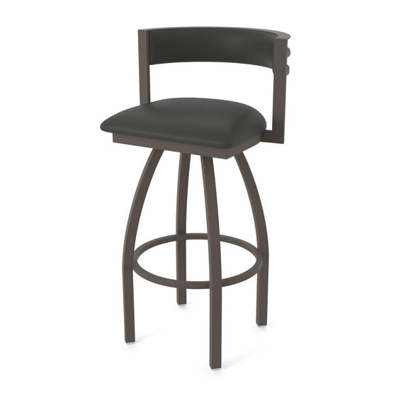 861 Artemis 25" Swivel Counter Stool with Bronze Finish and Canter Iron Seat and Back
