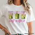 thumbnail image 2 of Coquette Dill With It Funny T-Shirt, Pink Bow Pickle Lover White Tee for Cute and Quirky Style Fans, 2 of 6