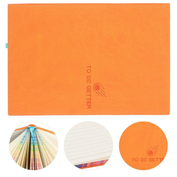 WHAMVOX Orange Daily Notebook for Office Use with Thickened Paper and Stylish Cover 8.5 x 11 inches