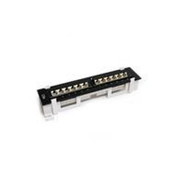 45 deg 1U 12 Port Rackmount Cat5e 110Patch Panel