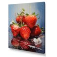 thumbnail image 2 of Designart "Strawberry Fruit With Scarlet Segments I" Fruits Canvas Art Print, 2 of 7