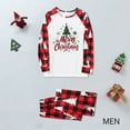 thumbnail image 5 of Odeerbi Christmas Pajamas for Family Holiday Long Sleeve Family Christmas Pajamas Matching Sets Dad Casual Printed Top with Bottom Outfits Home Wear Sleepwear Family Matching PJs Set Red, 5 of 6