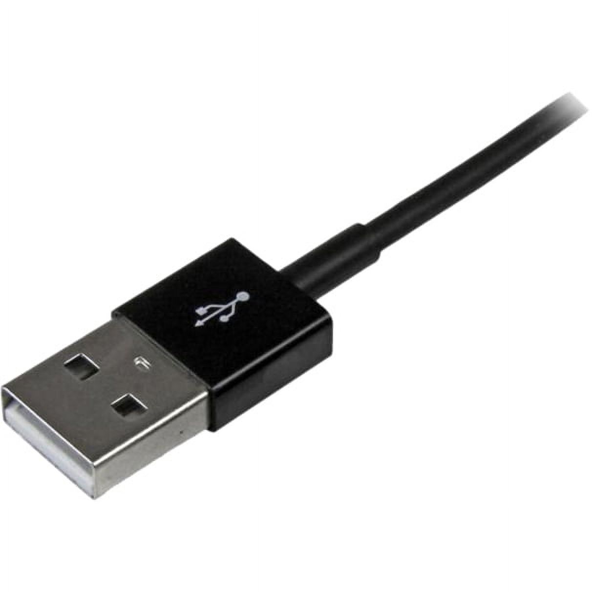 Startech USBLT1MBS USB to Lightning Cable Apple MFi Certified Slim 1 m (3 ft.) Black - image 4 of 4