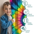 thumbnail image 3 of Blackout Kids Curtains,Colorful Rainbow Tie Dye Spiral Pattern Childrens Insulated Curtains Set Of 2,Bedroom Essentials,Toddler Room Decor 52"x63", 3 of 5