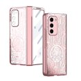 thumbnail image 2 of MonsDirect for 7.6 inch Samsung Galaxy Z Fold 2 5G 2020 Case, Mechainical Gear Clear Plating Frame Hard PC Back Shell With Screen Protector, Slim Folding Hinge Protection for Galaxy Z Fold 2, Pink, 2 of 2