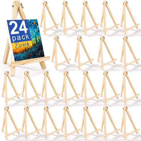 Caballetes de madera ESRICH, paquete de 24, 24 cm, soporte de mesa tipo trípode