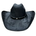 thumbnail image 2 of Authentic Mexican Vaquero Cowboy Western Black Felt Suede Hat (Large), 2 of 5