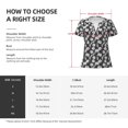 thumbnail image 4 of Uemuo Tulips Flowers Drawing Women's Deep V-Neck Low Cut Tops - Casual Loose Fit with Stainless Steel Loop, Soft, Breathable, Perfect for Office, Travel, and Daily Wear-Small, 4 of 5