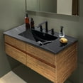 thumbnail image 3 of JONATHAN Y Ancillary 3-Hole 36 in. W x 18.25 in. D Classic Contemporary Rectangular Ceramic Single Sink Basin Vanity Top, Black Marble Effect, 3 of 8