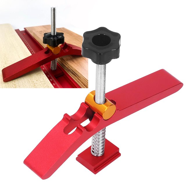 Multipurpose T Chute Clamp, Strong Clamping Force Compact Size Adjustable T Track Hold Down Clamp Labor Saving for Fixturing and Positioning