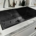 thumbnail image 2 of Whitehaus Noah Plus 16 gauge Single Bowl Linen Textured Dual-Mount Sink Set, 2 of 5
