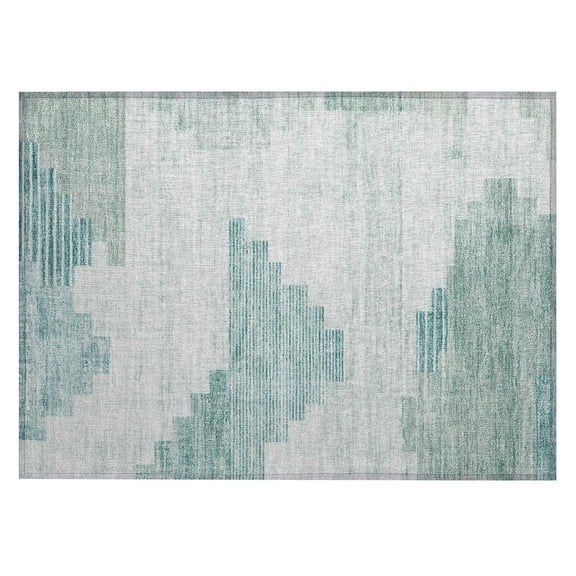 Dalyn Rugs Machine Washable Indoor/Outdoor Chantille Teal 1'8" x 2'6" Rug