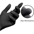 thumbnail image 3 of Sturdy Pack 4mil thick Disposable Nitrile Gloves- Powder & Latex Free- Non-Sterile Textured Work Gloves, Black, 3 of 7