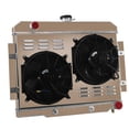 thumbnail image 4 of ALLOYWORKS 3 Row Aluminum Radiator with 12v Fan Shrouds Kit for Jeep CJ w/GM Chevy Conversion, 4 of 4