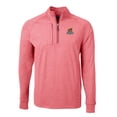thumbnail image 2 of Men's Cutter & Buck  Heather Red Toledo Mud Hens Adapt Eco Knit Heather Big & Tall Quarter-Zip Pullover Top, 2 of 3