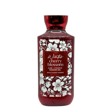 Bath and Body Works Winter Cherry Blossom Shower Gel with Aloe   Vitamin E (10 FL OZ / 295 mL)