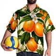 thumbnail image 4 of Tangerine Men's Poplin Casual Printed Button Down Short Sleeve Summer Beach Shirts Unisex, 4 of 6