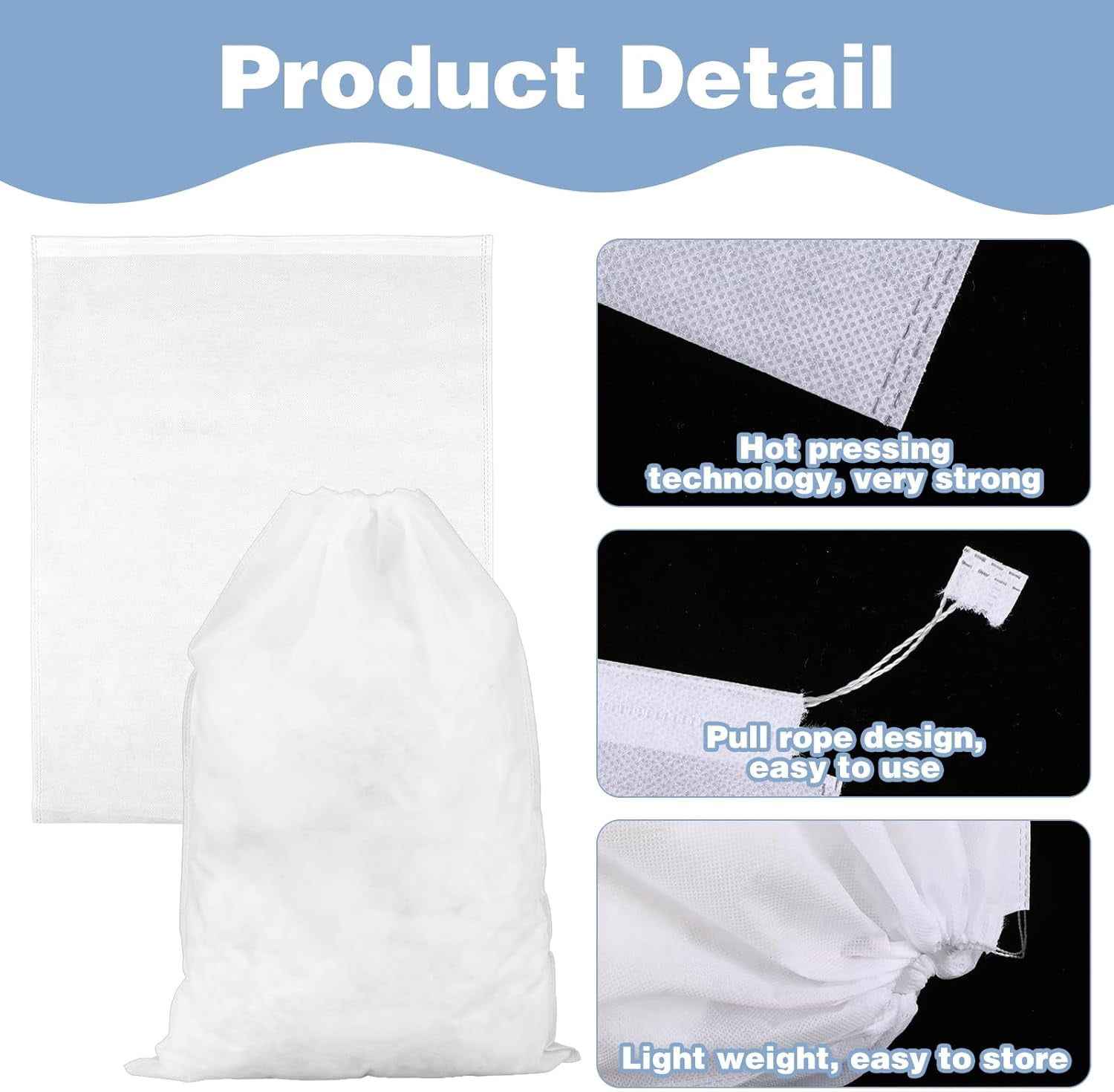 100 Pcs 15.7" x 23.6" Thickened Large Dust Bags for Shoes, Handbags, and Travel Storage, Non-Woven Fabric Shoe Bags, Portable Storage Organizer for Closet, Boots, and Accessories
