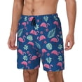 thumbnail image 2 of Xecao Plants And Flamingos for Men's Swimming Trunks Swim Trunks Quick Dry Swim Shorts with Mesh Lining Funny Swimwear Bathing Suits, 2 of 9