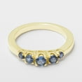 thumbnail image 4 of LBG British Made 18k Yellow Gold Ring with Natural Sapphire Womens band Ring - 33 size options - Size 7.25, 4 of 6