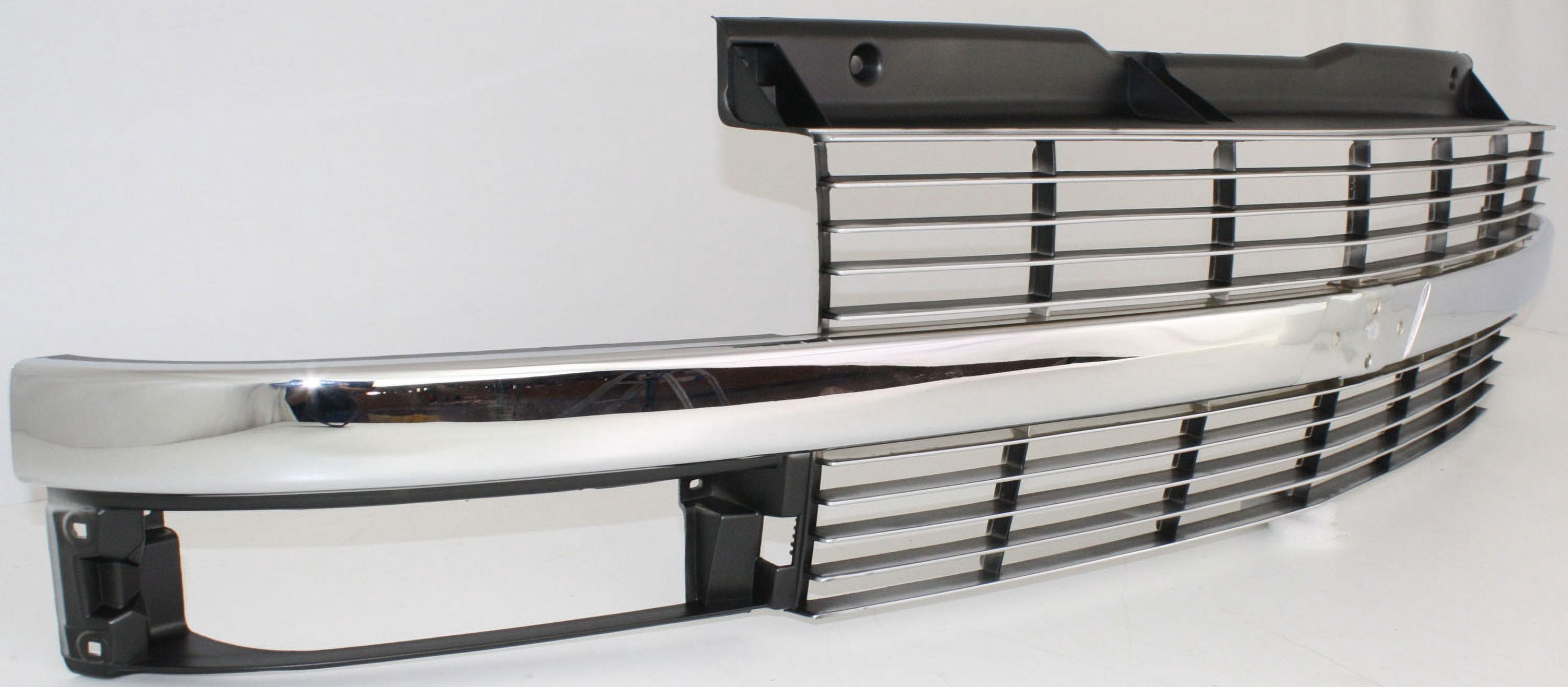 Grille Assembly Compatible With 1996-2005 Chevrolet Astro Painted Silver Shell and Insert