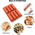 thumbnail image 4 of Nonstick Surface Baking Molds, Reusable Easy Clean, Eco-Friendly, Food Safety, Soft, Temperature Resistant, For Bread, Cakes, Chocolate Bars, Granola Bars, Multifunction (2 Pieces), 4 of 5