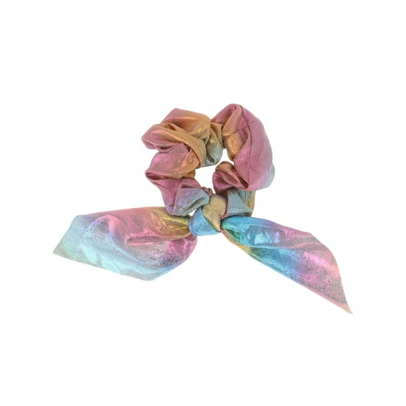 Unique Bargains 1 Pc Gold Stamping Colorful Scrunchies for Home Pink Blue