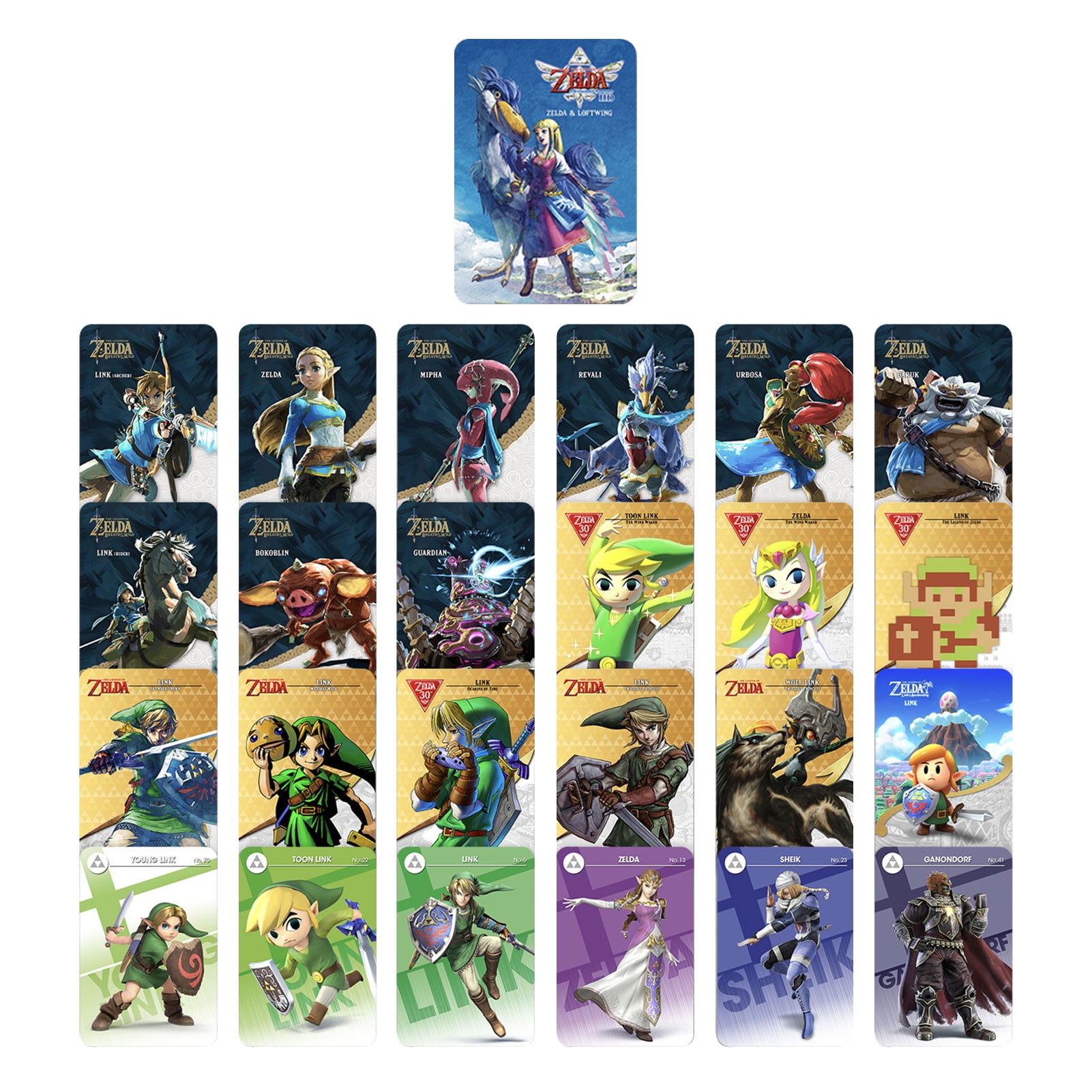 25-Pack Series Amiibo Cards, link NFC Compatible Wii U Switch Games Breathe of The Wild. - Walmart.com