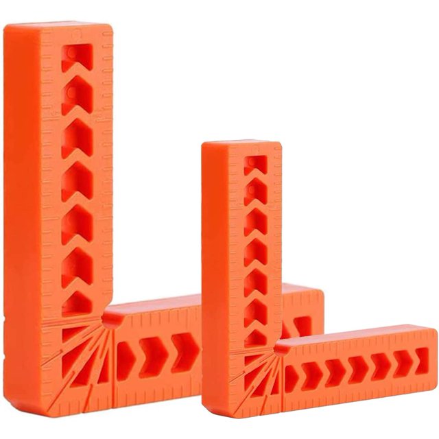 2 piezas de cuadrados de posicionamiento, ángulo de posicionamiento de esquina tipo L, alicates de posicionamiento, para ayuda de posicionamiento de esquina, decoración del hogar, pintura artística (naranja) ZefeiWu 8390612599231