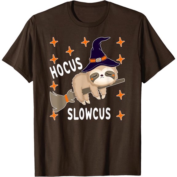 Hocus Slowcus Cute Funny Sloth Witch Halloween Gift Unisex T-Shirt for Men Women Kids Toddler