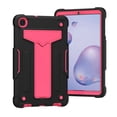 thumbnail image 2 of Dteck Shockproof Case For Samsung Galaxy Tab A 8.4 inch 2020 Model SM-T307, Heavy Duty Rugged Hybrid Case High Impact Full Body Kickstand Protective Cover (no built-in screen protector), Black + Rose, 2 of 4