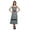 Black, variant on Printed Adjustable Shoulder Strap Women Casual Sleeveless Long Dress