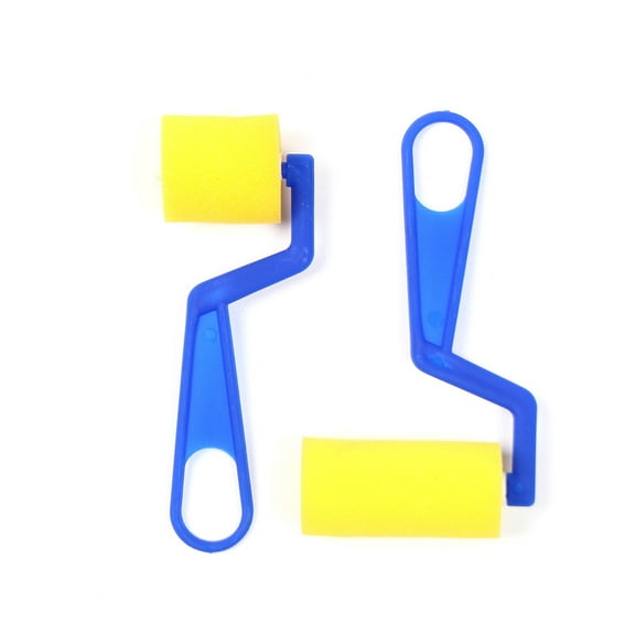 RENACLIPY 2-Pack Kids Sponge Paint Brushes with Plastic Handles, Perfect for Arts and Crafts, Painting Supplies for Children