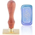 thumbnail image 2 of 1PC Brass Sealing Wax Seal Stamp Removable Wood Handle Star of David Pattern 45mm, 2 of 5