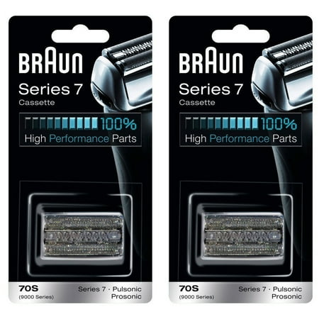 70s Sheer - BRAUN 70S 9000 Series 7 Pulsonic Prosonic Shaver Foil & Cutter Head Replacement Cassette Cartridge, 2 Pack